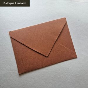 Envelope Aurora em Papel Artesanal Bumba Telha