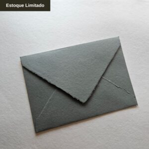 Envelope Aurora em Papel Artesanal Verde Mineral