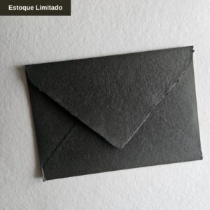 Envelope Aurora em Papel Artesanal Oliva Escuro