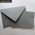 Envelope & Cartão Aurora em Papel Artesanal Verde Mineral