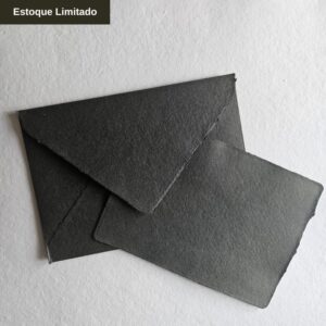 Envelope & Cartão Aurora em Papel Artesanal Oliva Escuro